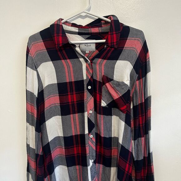 Rails Button Front Flannel Size S Oversized Lumberjack Cozy Fall Time Classic - Picture 2 of 8